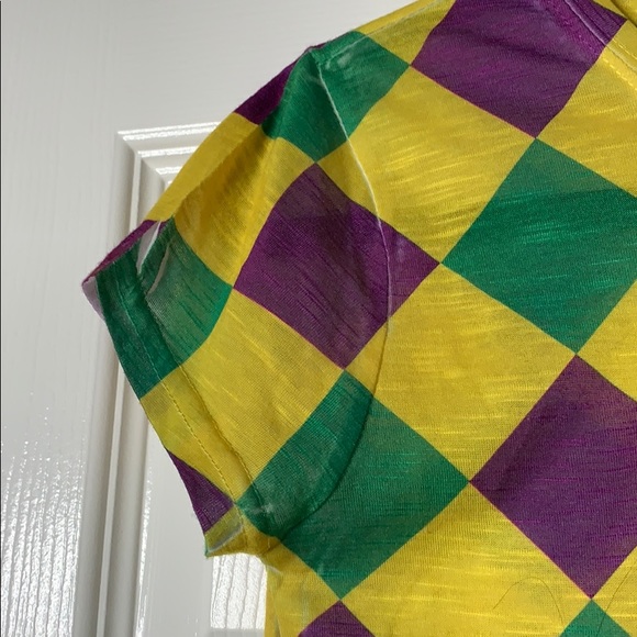 Raw Dyed Diamond Jester Print Tee Shirt - Picture 6 of 8